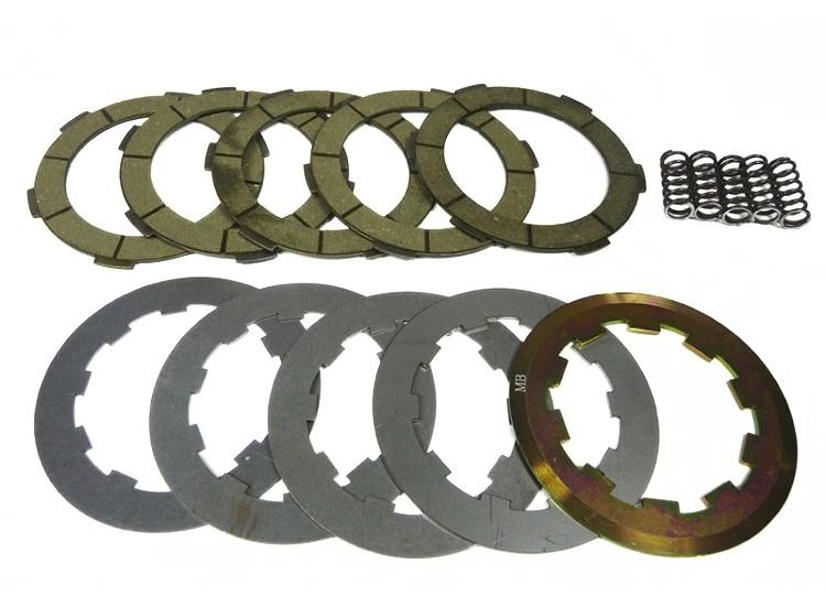 Lambretta Clutch plate kit (5 plate) (5x3.5mm friction, steels and springs) fits MB 46/47 clutch assemblies, Race-Tour MB