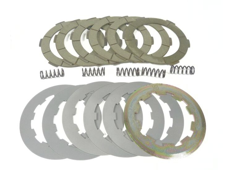 Lambretta Race-Tour Clutch plate kit (6 plate) (6x2.6mm friction, 5x1.5mm steels, 2.5mm top plate, MB springs) MB