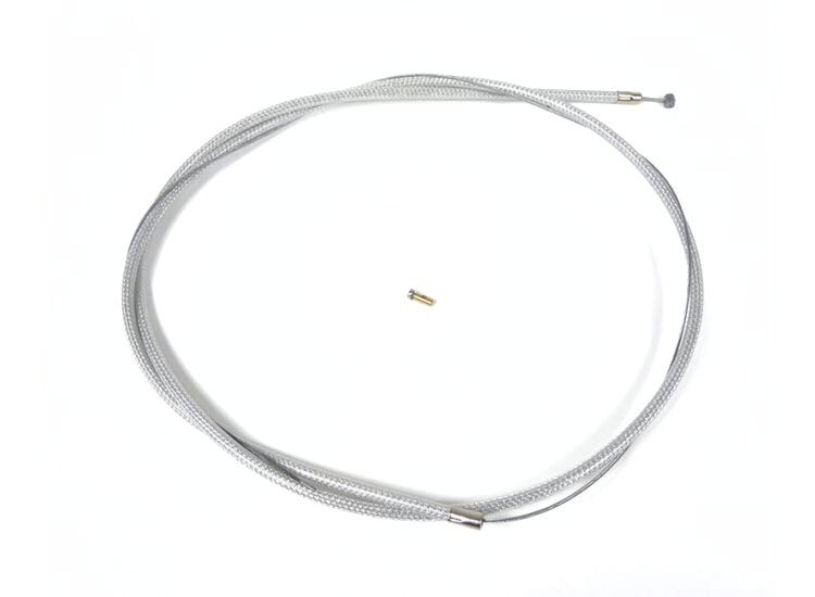 Lambretta Cable, braided, throttle nylon lined for standard carbs, Race-Tour MB