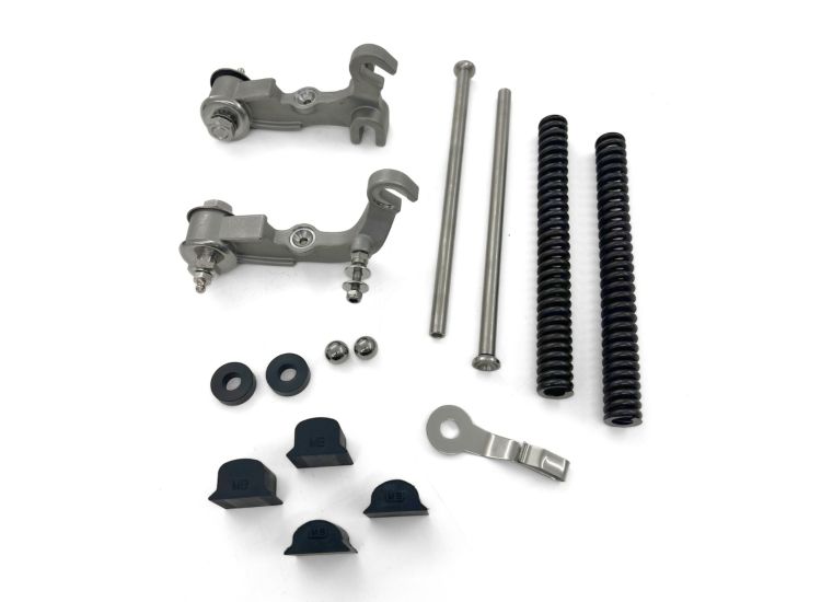 Lambretta Fork overhaul kit, Disc link version (bearings fitted) late, push in buffers, Race-Tour, MB