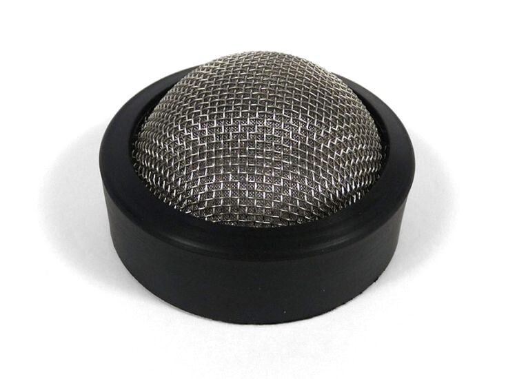 Dellorto Air filter, tea strainer type, with mounting rubber and plastic screw on bellmouth, PHBH, Race-Tour MB