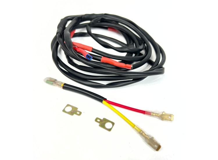 Lambretta Wiring loom DC 12 volt, 'extra' battery, Electronic, Black, MB