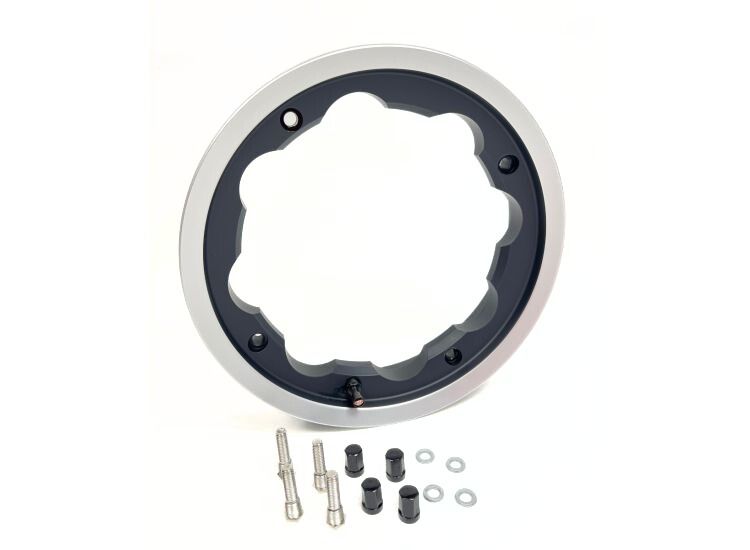 Lambretta Wheel rim, tubeless alloy, Black with polished lip, SIP