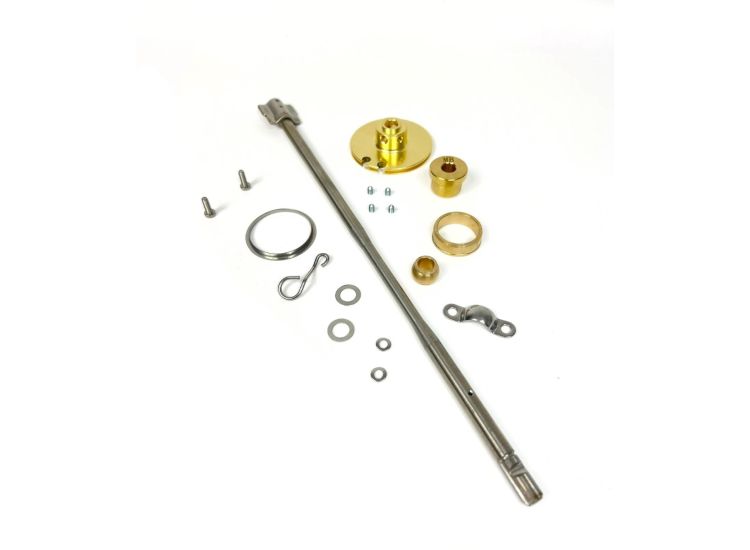 Lambretta Headset (handlebar) rod kit, clutch side, spline in plate out 320mm, long, S1/2, Spanish S2, MB