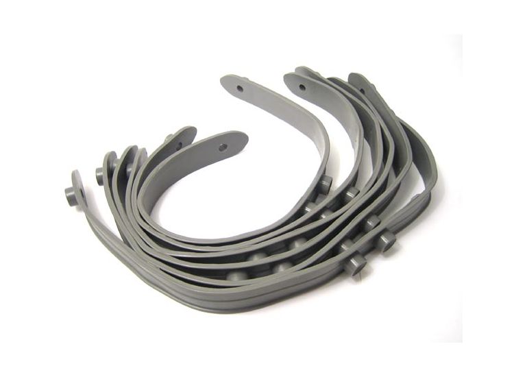 Lambretta Rubber gaskets for under 125 criss-cross channels, set 6, Grey, S1/2