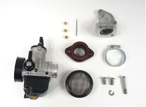 Lambretta carburettor kit, Large block, 30mm PHBH with tea strainer filter and flange type inlet manifold, MB