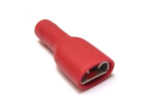 Universal Electrical connector, 6mm female spade, Red