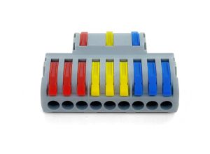 Universal Electrical connector, 3 in 9 out