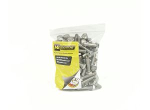 Screw hexagon set 6x25mm, Lambretta headset clamp, stainless steel, Bag of 100