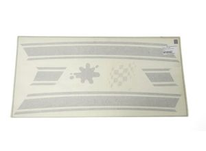 Lambretta Sticker Gp 'Panel stripes' Silver includes splot and flag