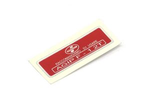 Lambretta petrol (fuel) flap sticker, Red