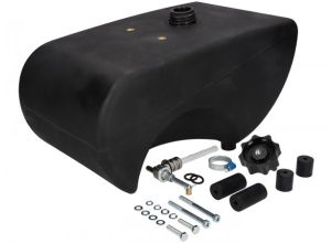 Lambretta Petrol (fuel) tank, 12 litres long range, carb cut out both sides, Black, bgm