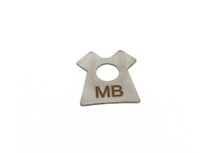 Lambretta Front hub disc static pad tab washer, stainless steel, MB