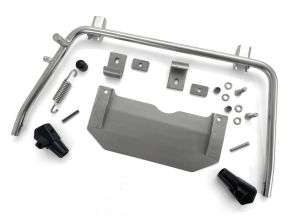 Lambretta stainless stand kit (stand, plate, fasteners, hooks, spring) S3, MB