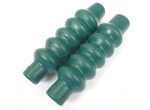 Lambretta Fork damper gaiters (bellows) for standard and bgm thin front shockers, Green, pair, MB