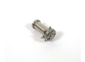 Lambretta Headset (handlebar) lever pivot bolt, 7mm standard, with star washer, special nut, stainless steel,  MB