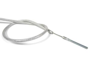 Lambretta Cable, braided, rear brake nylon lined, threaded inner, Race-Tour MB