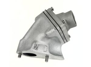Vespa Reed valve manifold assembly, with alloy carburettor stub, 4 petal, MB
