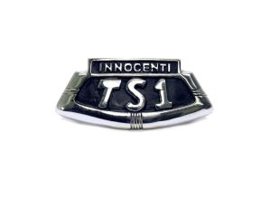 Lambretta Horn casting badge, TS1 with Black background, shield type, MB