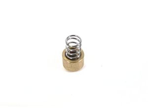 Lambretta Headset (handlebar) lever pivot bolt anti rattle spring and cup, Brass (set) MB