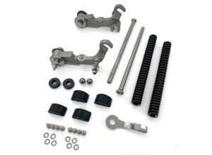 Lambretta Fork overhaul kit, Disc link version, (bearings fitted) early bolt in buffers, Race-Tour, MB