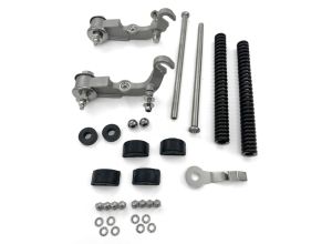 Lambretta Fork overhaul kit, drum link with dampers (bearings fitted) early bolt in buffers, Race-Tour MB