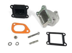 Inlet manifold Lambretta large block, Shorty 6 petal, reed assembly kit (no rubber) Race-Tour MB