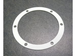 Gasket, Lambretta mag housing, 1mm (1st oversized) high strength fuel resistant, White,  Race-Tour  MB