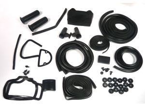 Lambretta Rubber bodywork kit, Black, S1/2