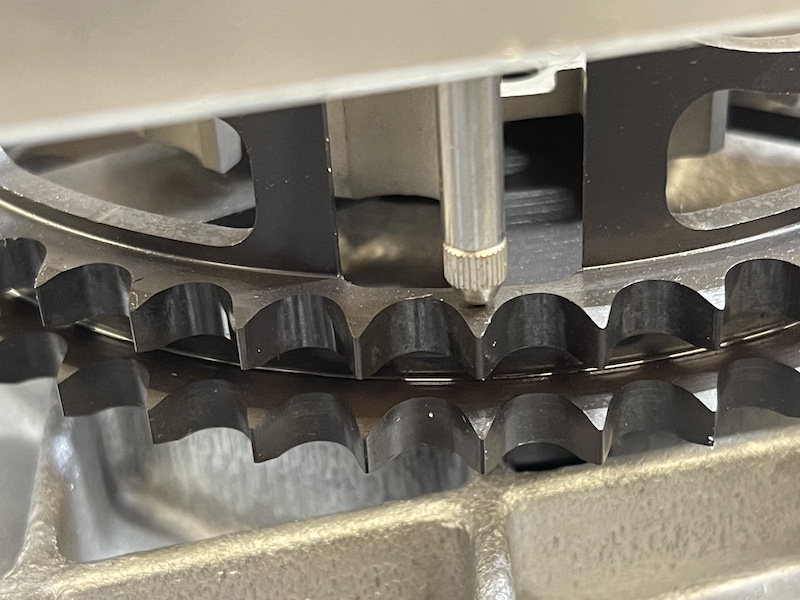 Lambretta Tool, chain sprocket adjustment alignment bracket (dial gauge separate) MB