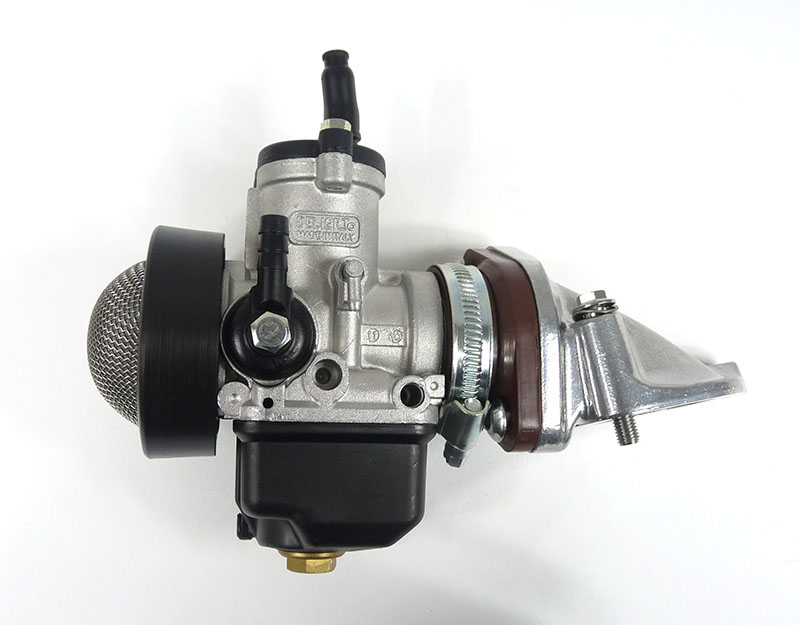 Lambretta carburettor kit, Large block, 28mm PHBH with tea strainer filter and flange type inlet manifold, MB