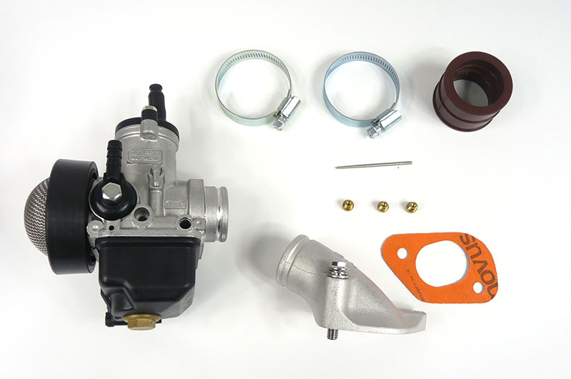 Lambretta Carburettor kit, large block, Dellorto 30mm PHBH, comes with tea strainer filter