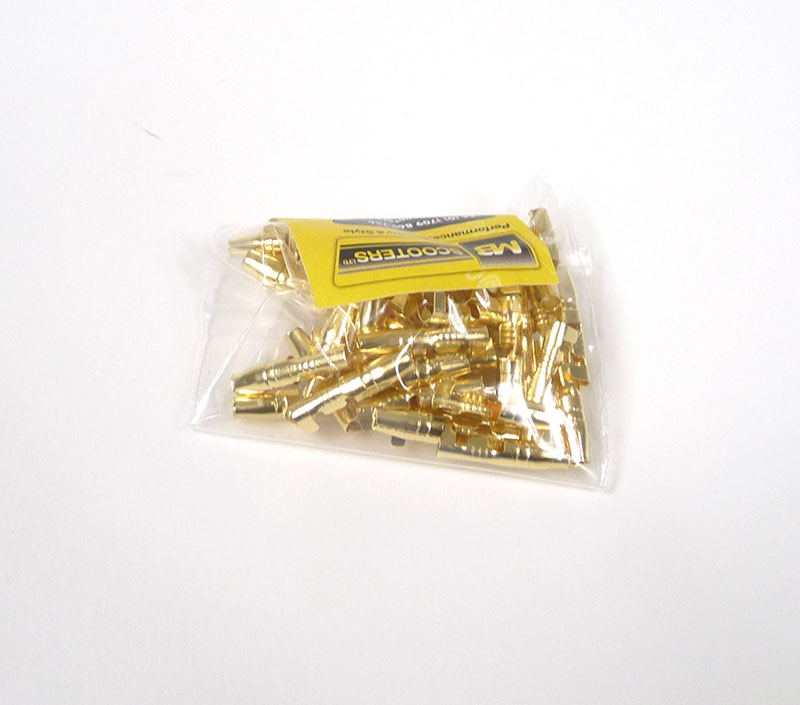 Lambretta Electrical connector, Male bullet, 4mm, Brass, pack of 50