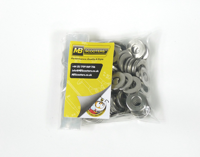Universal Washer plain 7mm form A thicker, stainless steel, Bag of 100