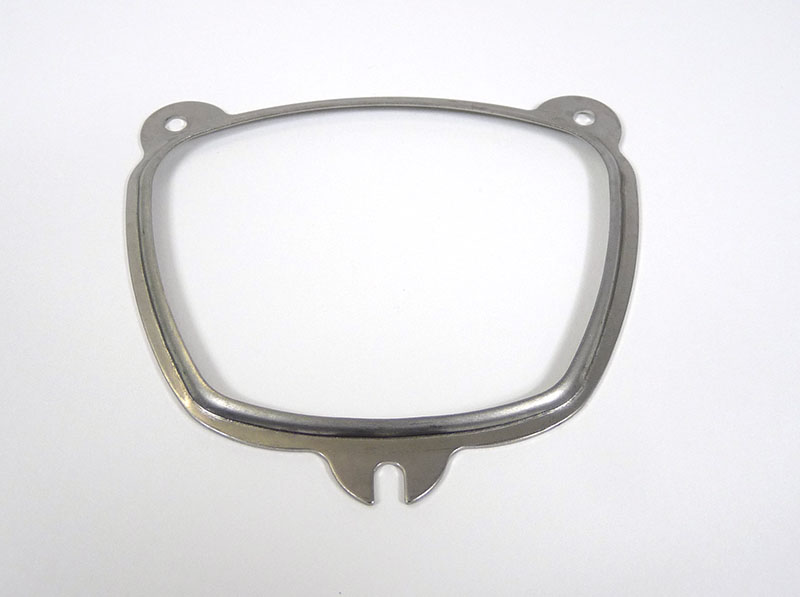 Lambretta Headset (handlebar) speedo retaining plate, Series 3, stainless steel, MB