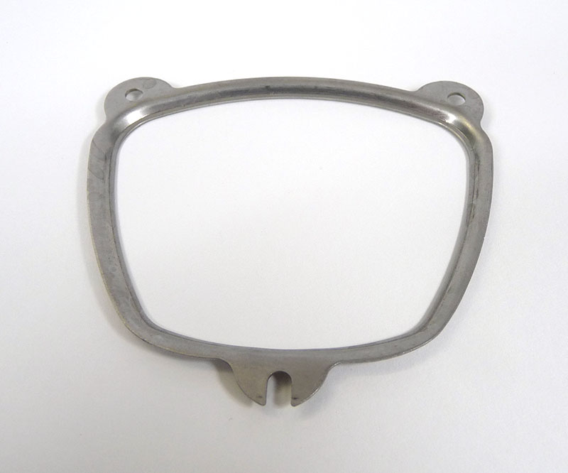 Lambretta Headset (handlebar) speedo retaining plate, Series 3, stainless steel, MB