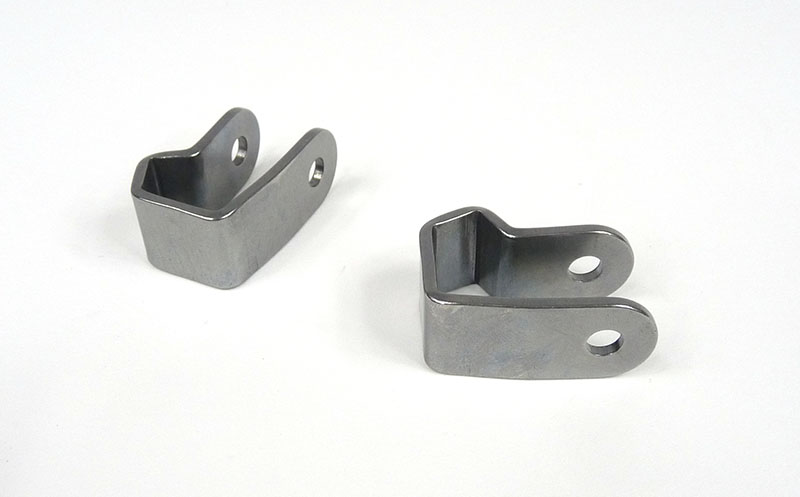 Lambretta Fork top damper brackets, weld on type to convert 125/150 forks to 175/200 spec, pair, MB