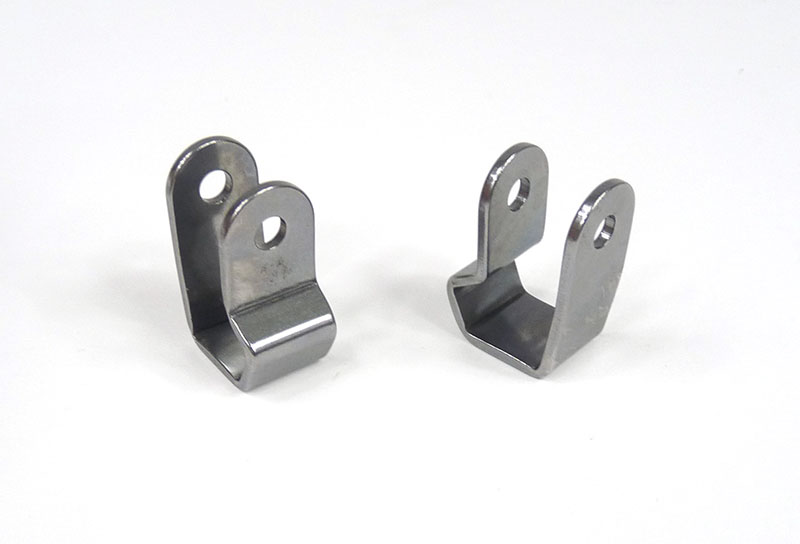 Lambretta Fork top damper brackets, weld on type to convert 125/150 forks to 175/200 spec, pair, MB