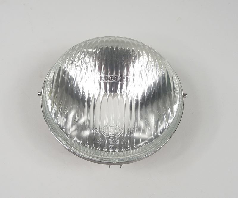 Lambretta Head light glass/lens and reflector, Series 3 LI Special, Sx, Tv, marked Innocenti