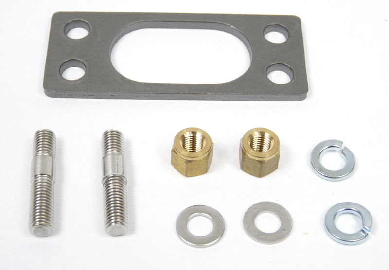 Lambretta Exhaust fastener kit, studs, nuts, washers, gasket for Oval exhaust port cylinders, MB