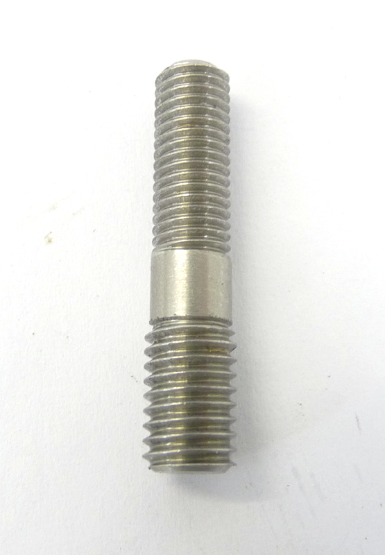Lambretta Stud stepped repair 8/7mm - 17x7x12mm, round exhaust port, stainless steel, MB