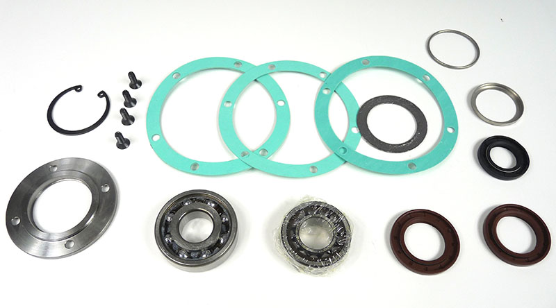 Lambretta Crankshaft upgrade kit (mag/drive bearings, seals gaskets, plate) LI, Sx, Tv, Gp125/150, Branded 