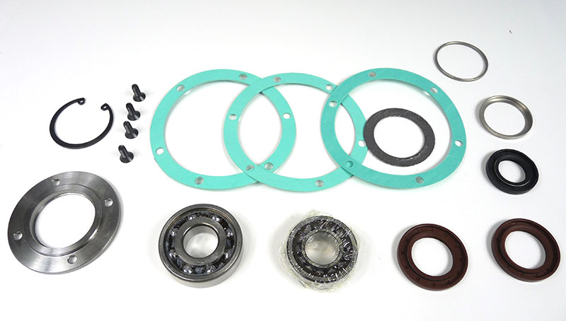Lambretta Crankshaft upgrade kit (mag/drive bearings, seals gaskets, plate) Li, Sx, Tv, Gp125/150, MB brand