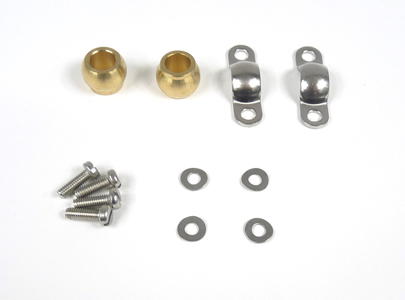 Lambretta Headset throttle and gear rod olive Brass bush and support kit (Clamp) (Saddle) MB