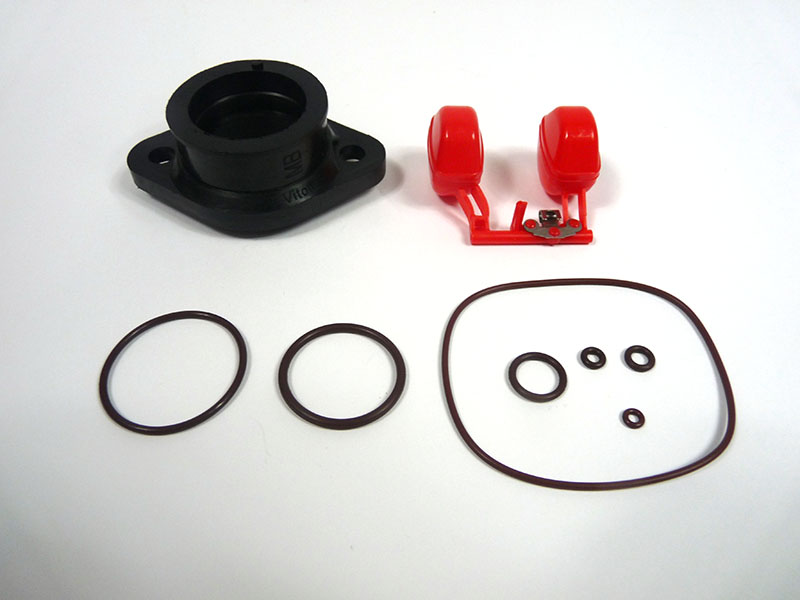 Dellorto PHBH Fuel resistant overhaul kit (Flange rubber, Float and O ring set)