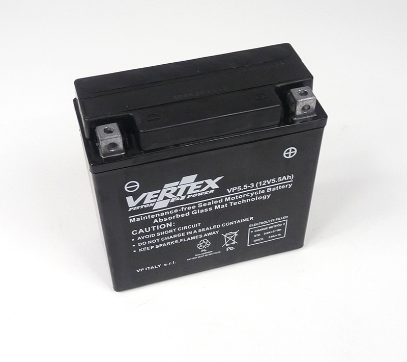 Lambretta Battery, 12 volt, 5.5AH, Universal, Lambretta, Vespa
