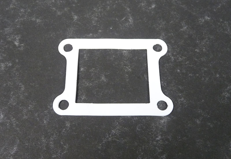 Lambretta Inlet Gasket, reed block, shorty, high strength fuel resistant, White, MB