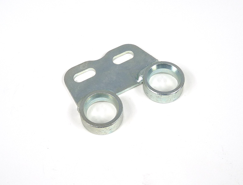 Lambretta Exhaust main mounting bracket, from swan-neck to exhaust, MB expansions, zinc plated