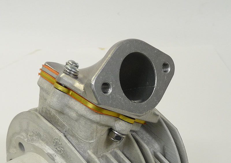 Lambretta Race-Tour Inlet manifold, TS1, flange type, Mikuni 35mm TMX, Amal 28-34mm, MB