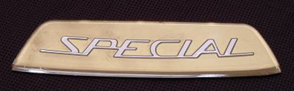 Lambretta Rear frame badge Special, Golden type
